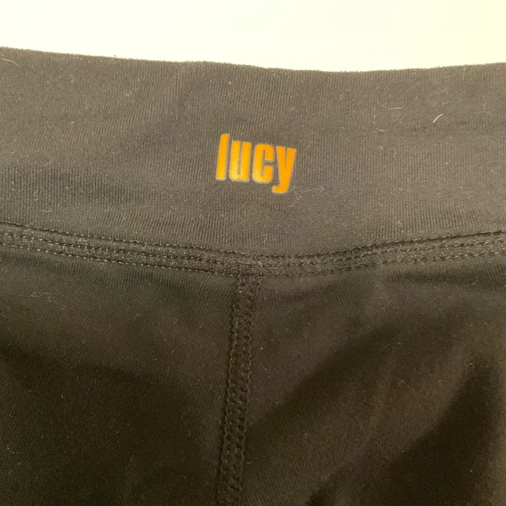 Lucy Workout Leggings, Black Recycled Lucy Performance Leggings Yoga Pants, Sz S - Picture 13 of 16